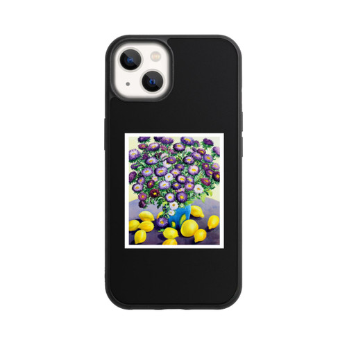 Apple iPhone 13 Base Case Purple Asters and Lemons by Christopher Ryland