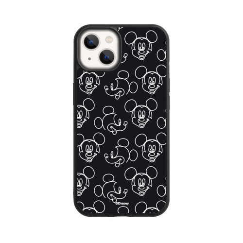 Apple iPhone 13 Base Case Disney Mickey Muster Schwarz