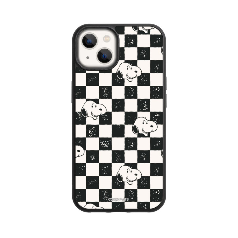 iPhone 13 Base Case Snoopy Heads Checked Pattern