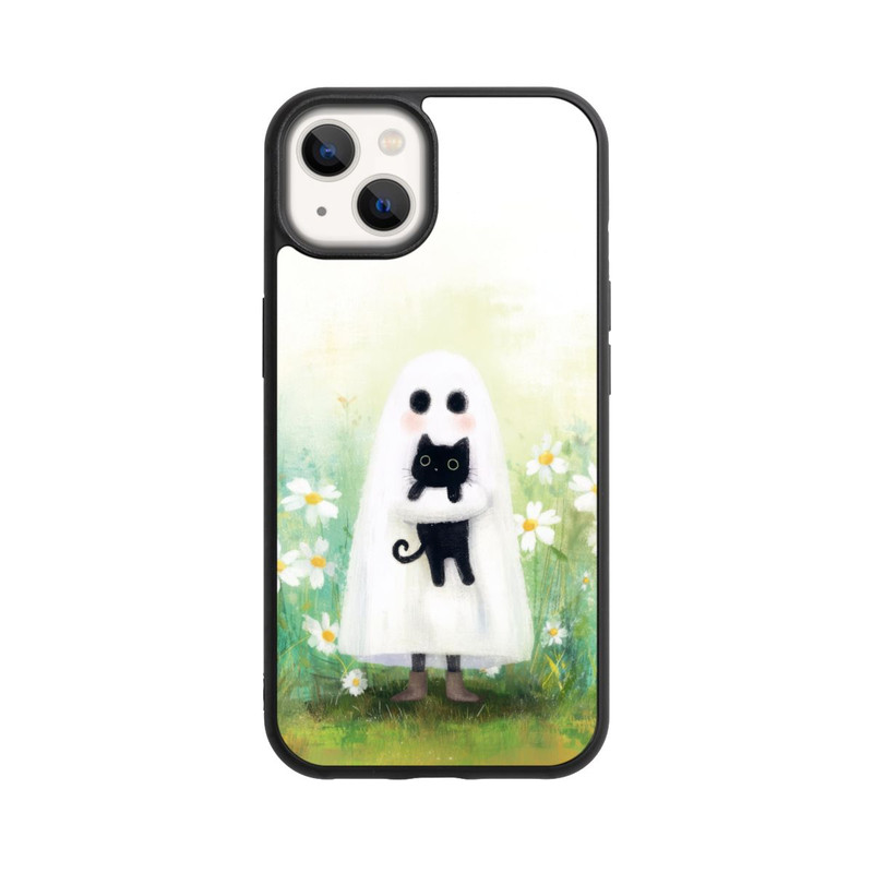 iPhone 13 Base Case Geist und Katze Halloween mit KI