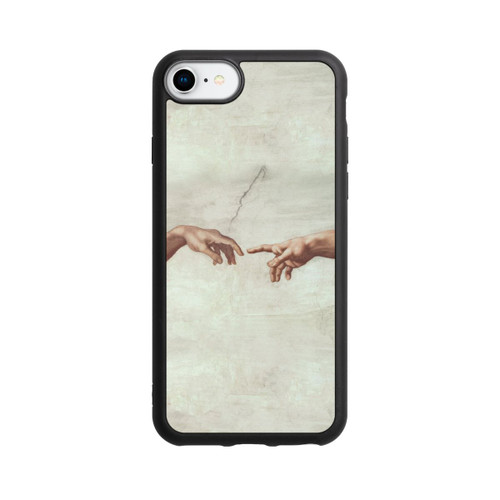 Apple iPhone SE (2022) Base Case Die Hände von Gott und Adam von Michelangelo Buonarroti
