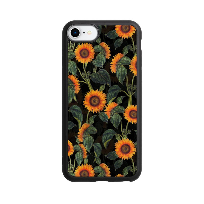 iPhone SE 2022 Base Case Sonnenblume schwarz