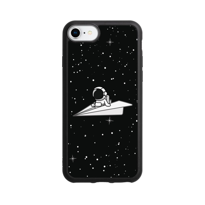 iPhone SE 2022 Base Case Astronaut Paper Plane Comic