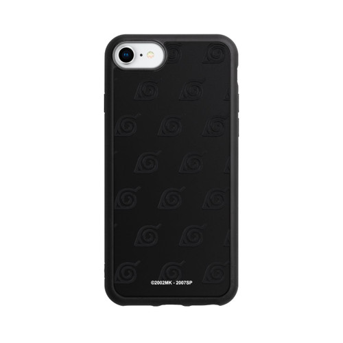 Apple iPhone SE (2022) Base Case Schwarzes Konoha-Muster Transparent