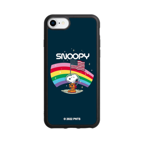 Apple iPhone SE (2022) Base Case Snoopy Weltraumreisender Regenbogen
