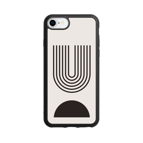 Apple iPhone SE (2022) Base Case Moderne Kunst Schwarze Linien