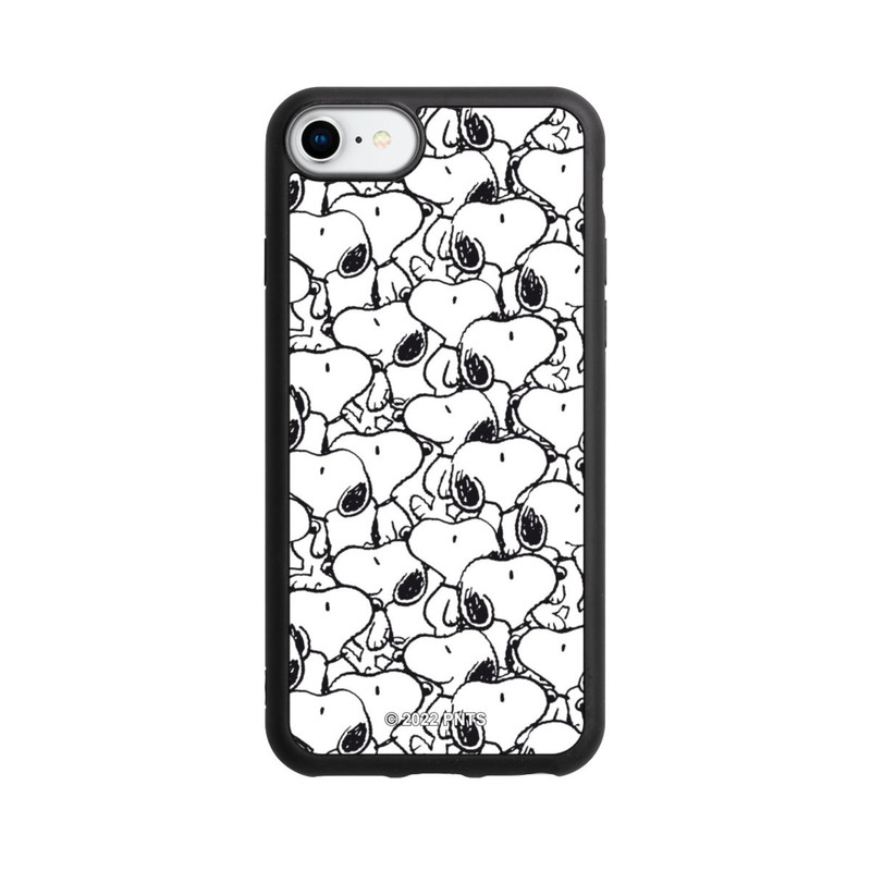 iPhone SE 2022 Base Case Snoopy Muster Schwarz und Weiß