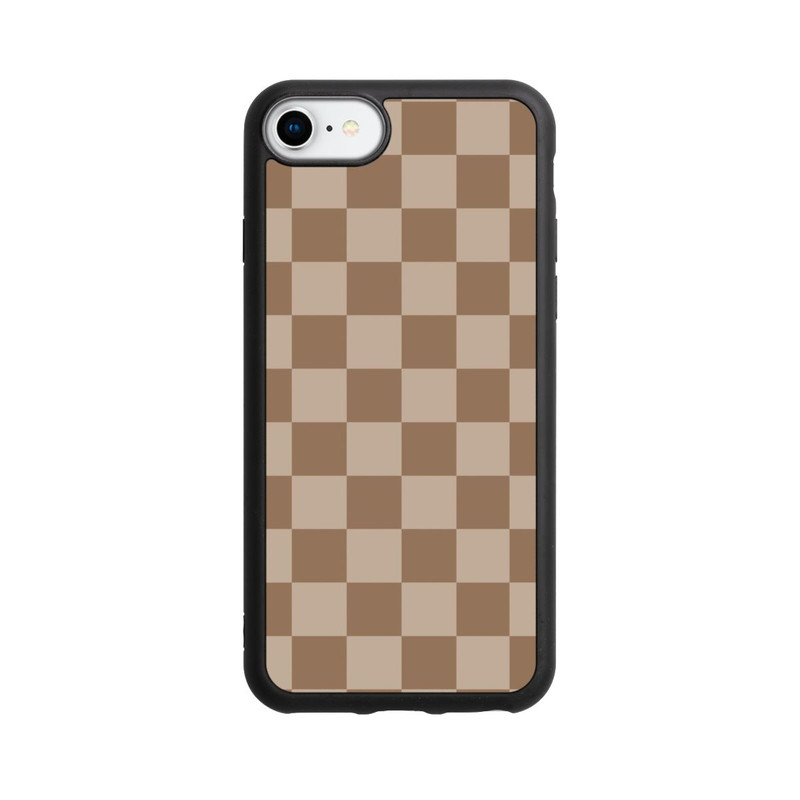 iPhone SE 2022 Base Case Braun Karo