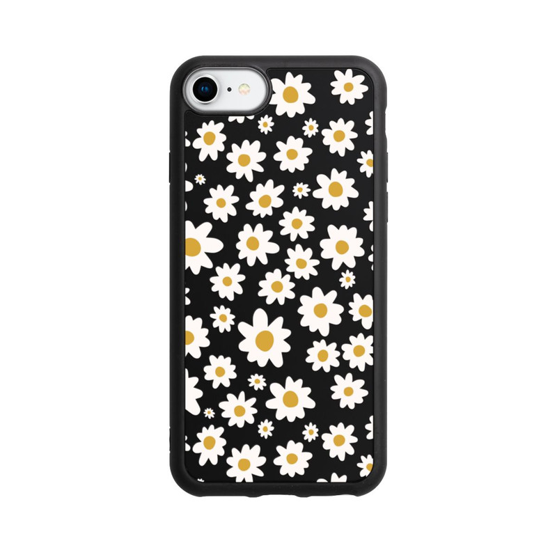 iPhone SE 2022 Base Case Daisy Flower Seamless Pattern Transparent