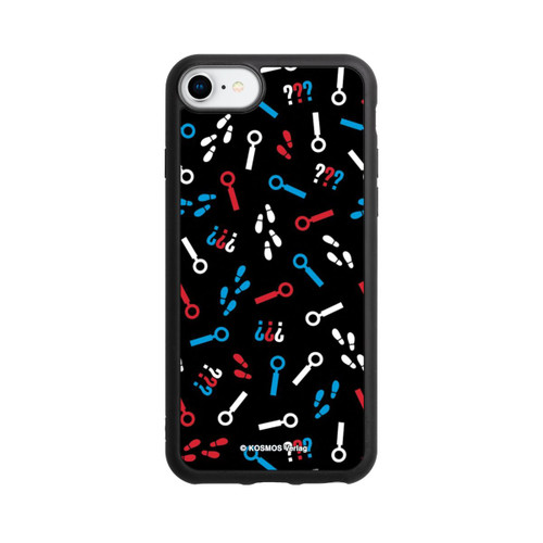 Apple iPhone SE (2022) Base Case Drei Fragezeichen Detektiv Muster