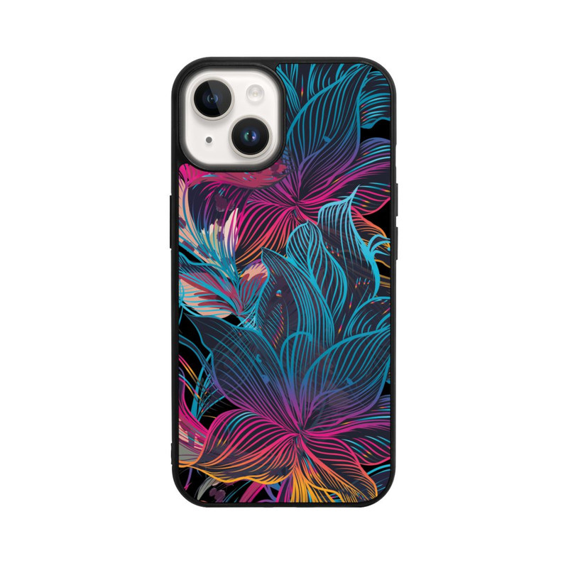 iPhone 14 Base Case Neon Flower Power