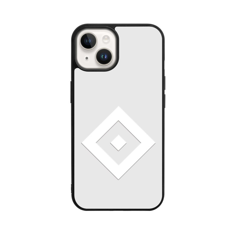 iPhone 14 Base Case Rauten Logo auf HSV Grau