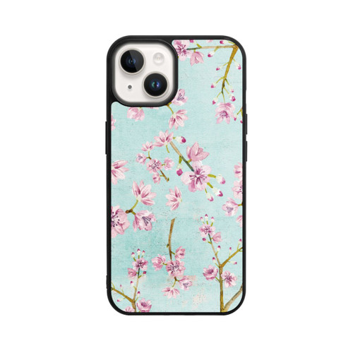 Apple iPhone 14 Base Case Kirschblütenzweigmuster Hellblau