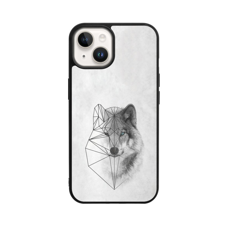iPhone 14 Base Case Polygonaler Wolf
