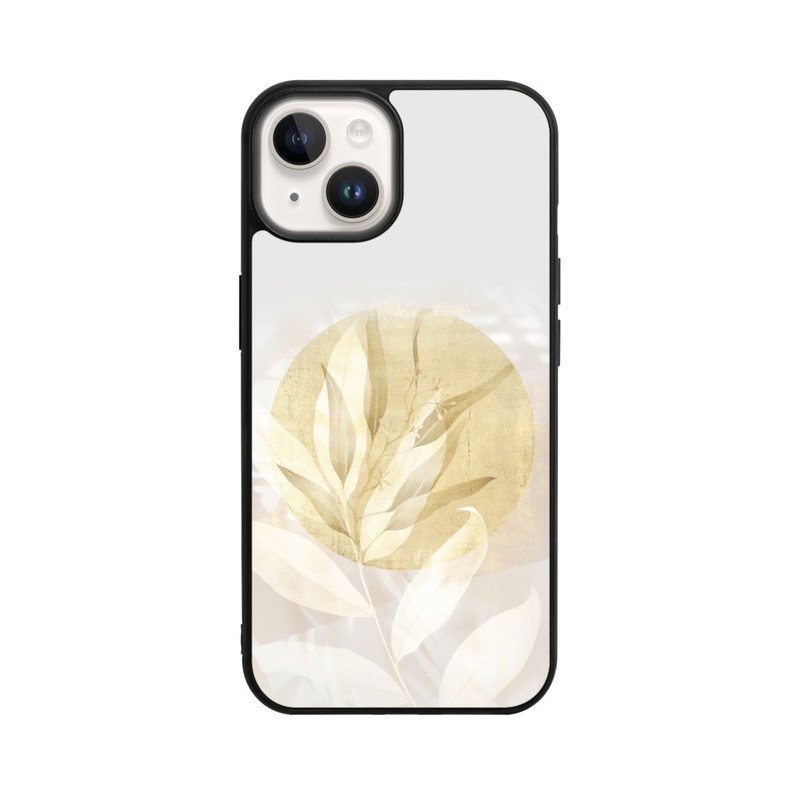 iPhone 14 Base Case Boho Gold Blumen Kunst