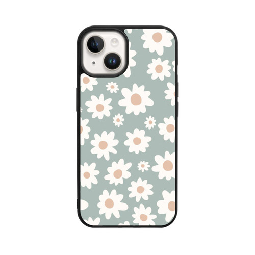 Apple iPhone 14 Base Case Gänseblümchen Muster grün