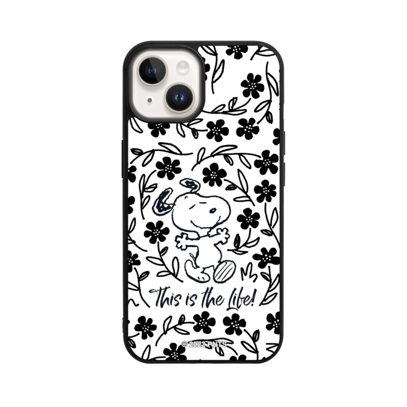 iPhone 14 Base Case Snoopy schwarz und weiß This Is The Life