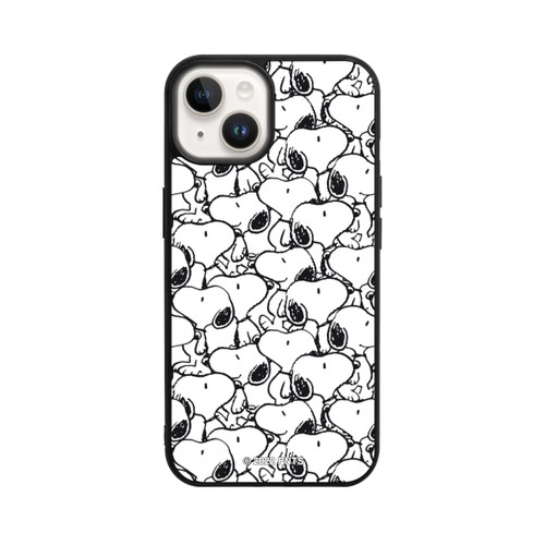 Apple iPhone 14 Base Case Snoopy Muster Schwarz und Weiß