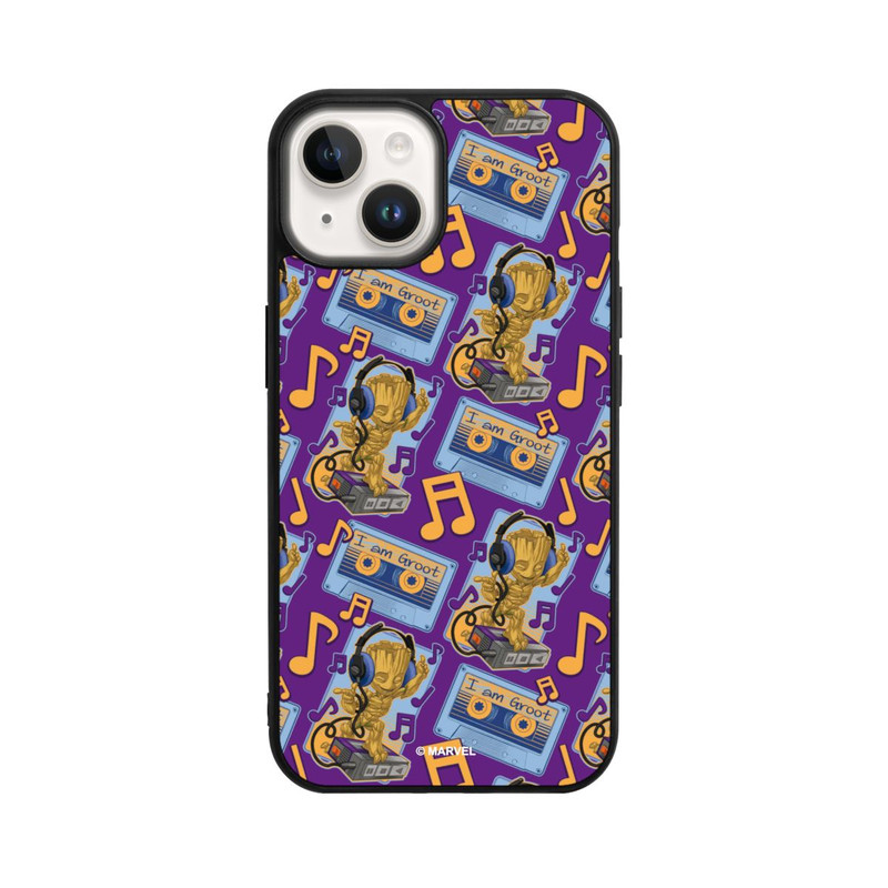 iPhone 14 Base Case Groot Comic Headphones Guardians of the Galaxy