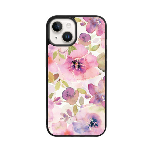 Apple iPhone 14 Base Case Tapete mit rosa Blumen