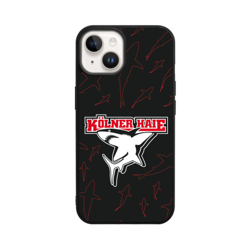 Apple iPhone 14 Base Case Haie Muster Rot
