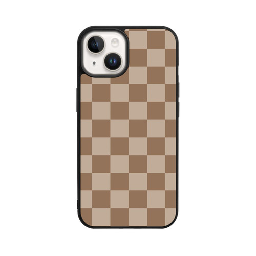 Apple iPhone 14 Base Case Braun Karo