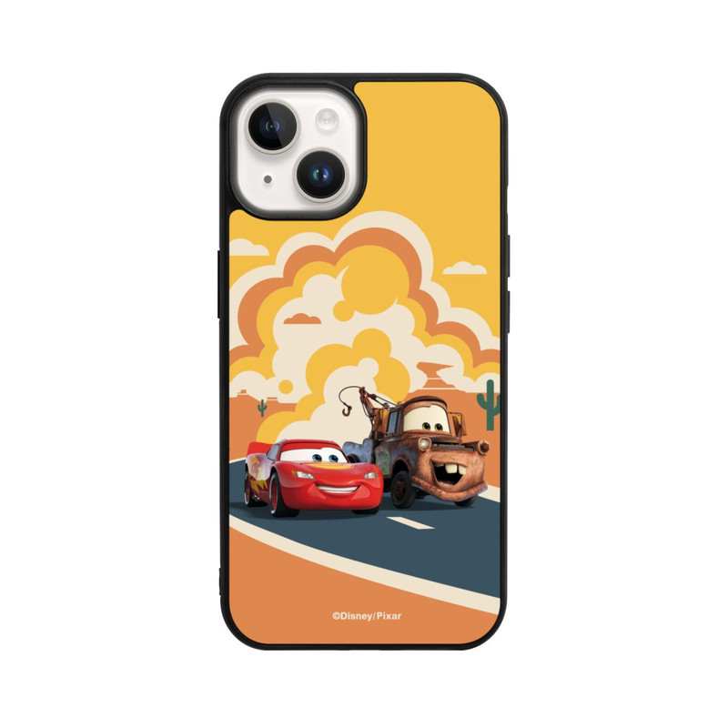 iPhone 14 Base Case Disney Cars Lightning McQueen Und Hook on the Road