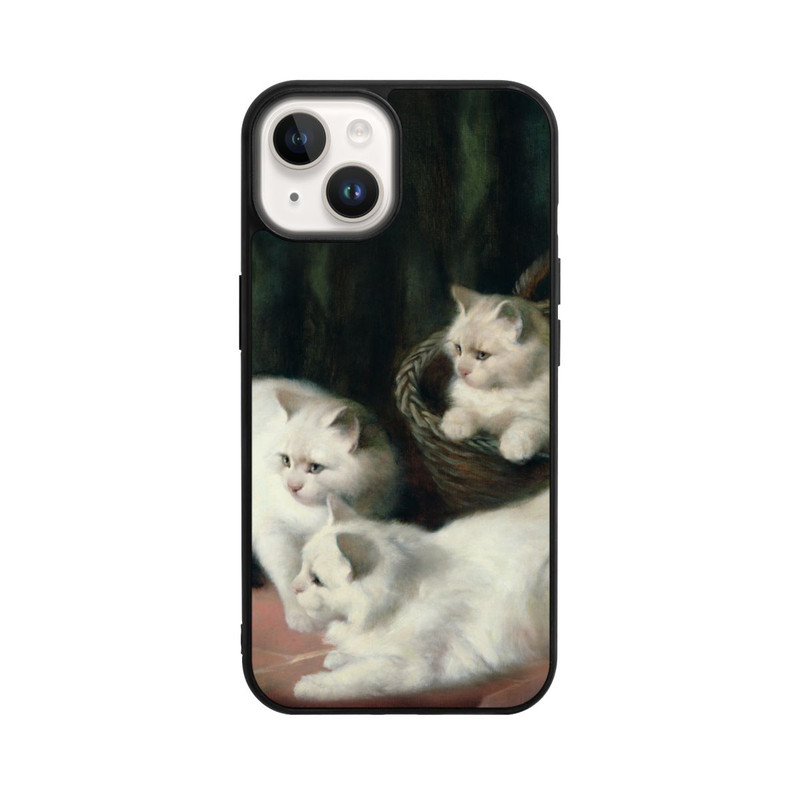 iPhone 14 Base Case Three White Angora Kittens