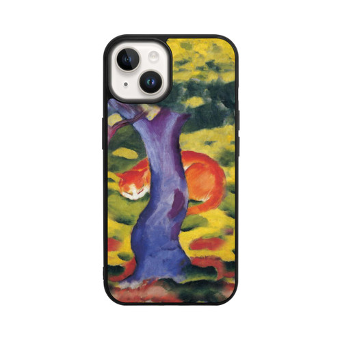 Apple iPhone 14 Base Case Katze hinter Einem Baum von Franz Marc