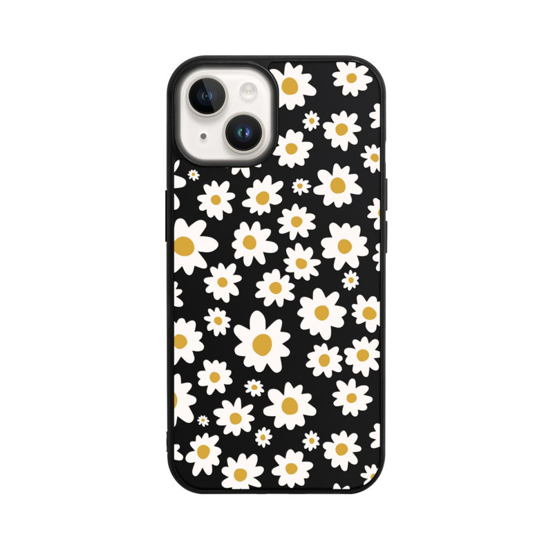 iPhone 14 Base Case Daisy Flower Seamless Pattern Transparent