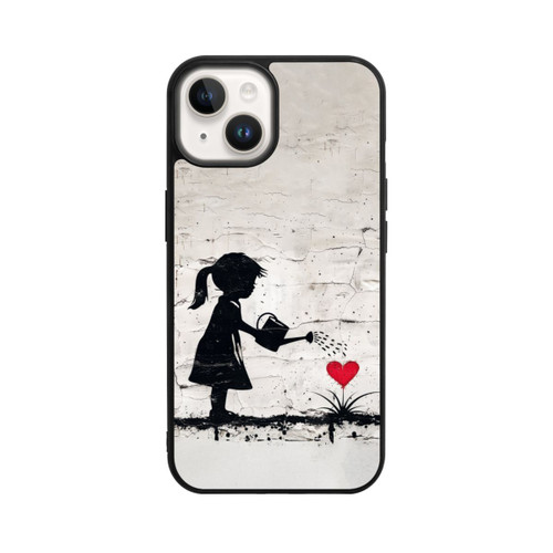 Apple iPhone 14 Base Case Girl Watering Bunch of Flowers 