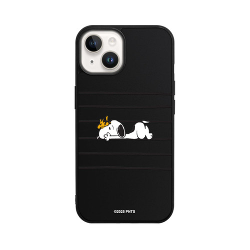 Apple iPhone 14 Base Case Snoopy Woodstock Streifen Peanuts Transparent