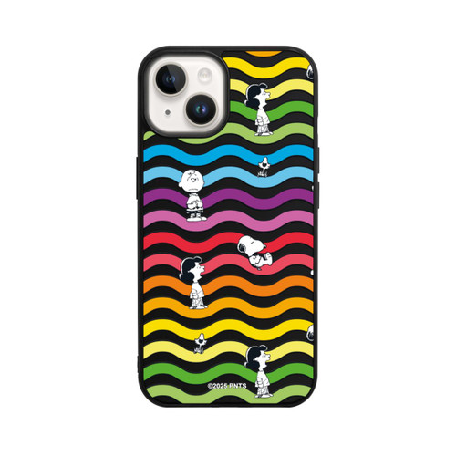 Apple iPhone 14 Base Case Snoopy Pattern Rainbow Transparent