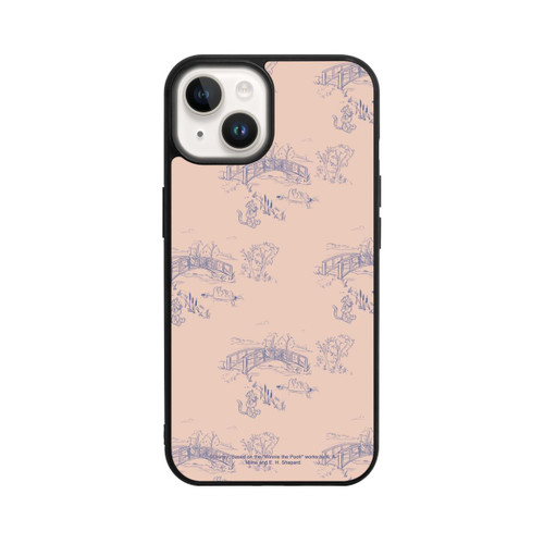 Apple iPhone 14 Base Case Winnie Puuh Keramik Muster Brücke Pink