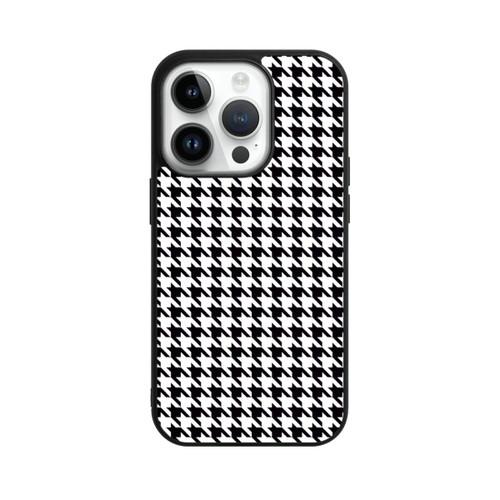 Apple iPhone 14 Pro Base Case Hahnentritt Schwarz Weiß
