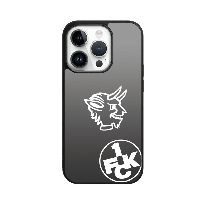 iPhone 14 Pro Base Case Teufelskopf FCK auf Schwarz