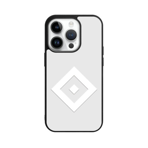 Apple iPhone 14 Pro Base Case Rauten Logo auf HSV Grau