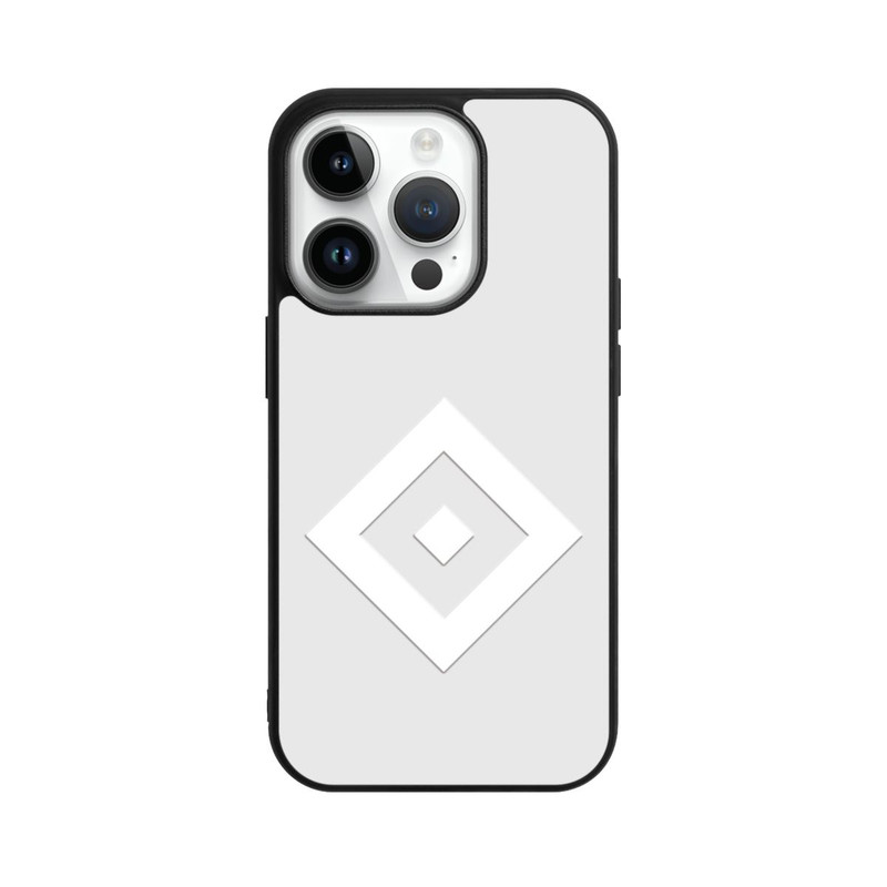 iPhone 14 Pro Base Case Rauten Logo auf HSV Grau