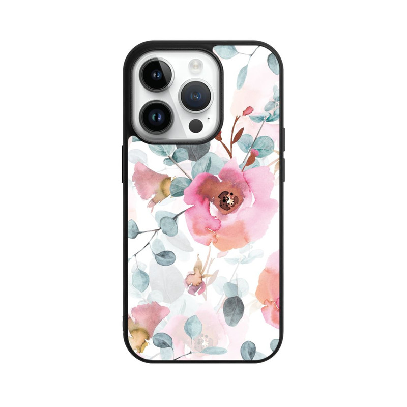 iPhone 14 Pro Base Case Aquarell Blumentapete