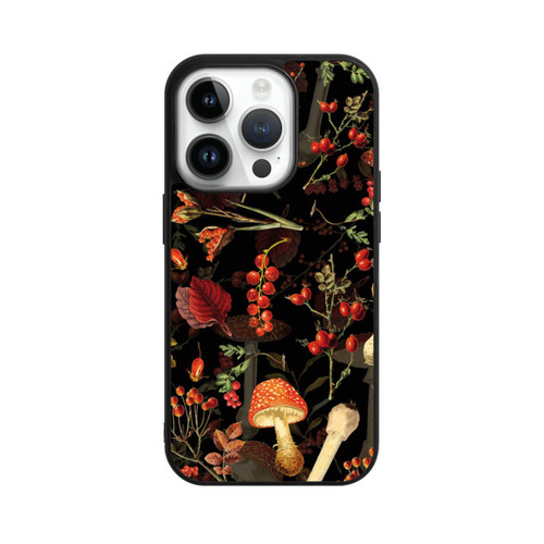 Apple iPhone 14 Pro Base Case Pilzmuster Schwarz