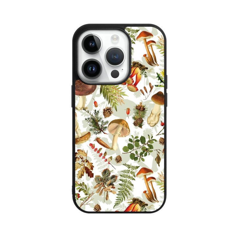 iPhone 14 Pro Base Case Pilzmuster Weiß