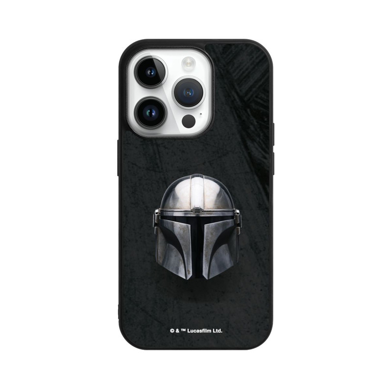 iPhone 14 Pro Base Case Schwarzer Mandalorianer Helm