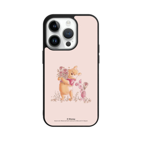 Apple iPhone 14 Pro Base Case Winnie Puuh and Ferkel Blumen