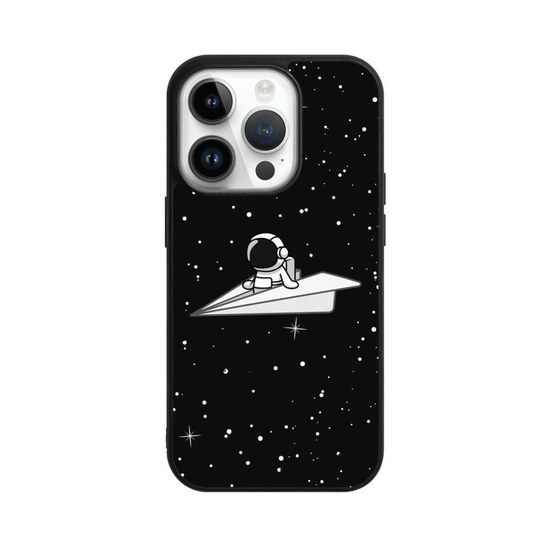 iPhone 14 Pro Base Case Astronaut Paper Plane Comic