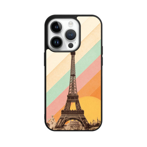 Apple iPhone 14 Pro Base Case Eiffelturm Regenbogen