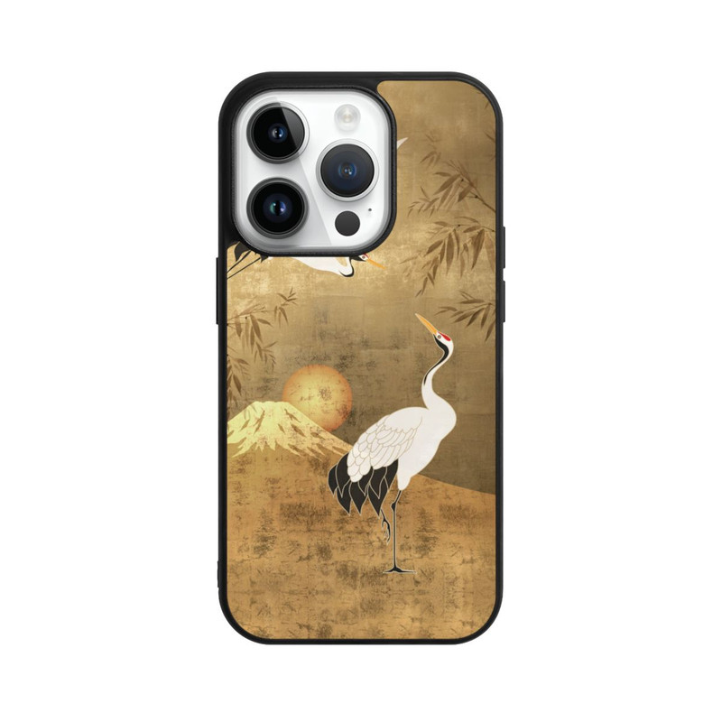 iPhone 14 Pro Base Case Kraniche Gold Japan 1