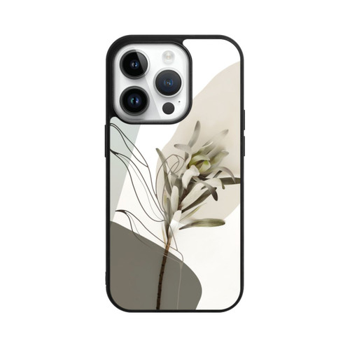 Apple iPhone 14 Pro Base Case Boho Line Art Olivgrün