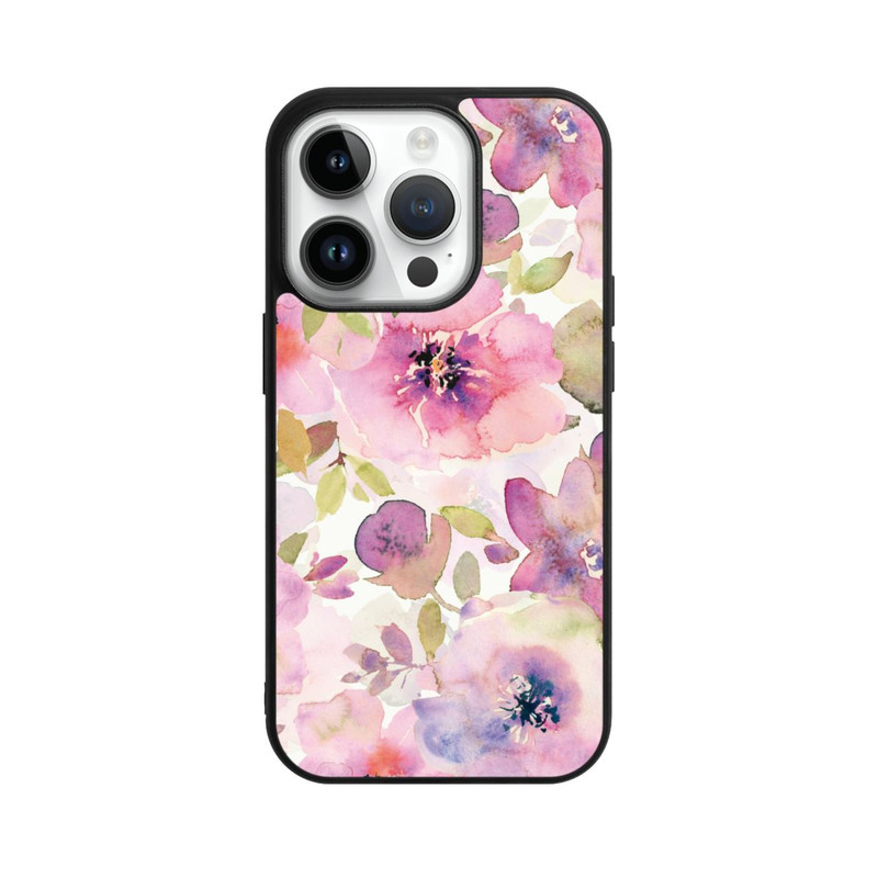 iPhone 14 Pro Base Case Tapete mit rosa Blumen