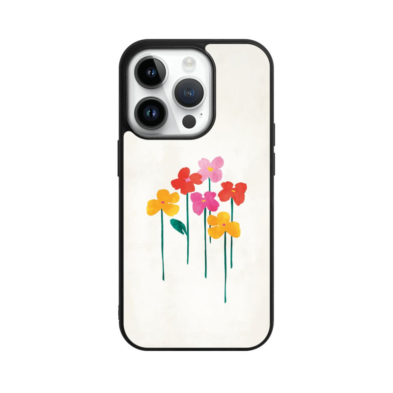 iPhone 14 Pro Base Case Kleine glückliche Blumen