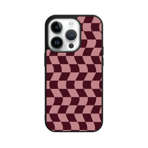 Apple iPhone 14 Pro Base Case Schachbrett Rot-Rosa